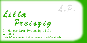 lilla preiszig business card